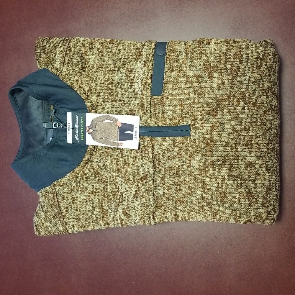 1/4 zip fleece pullover sweater